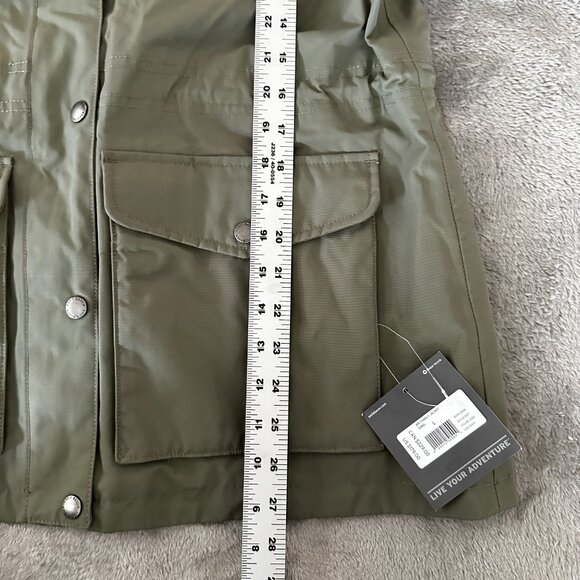 NWT Eddie Bauer Charly Jacket Green Women's size LARGE Rain Anorak - Picture 2 of 9